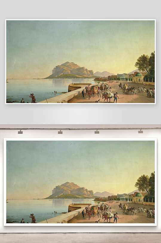 唯美欧式风景画油画装饰画-众图网