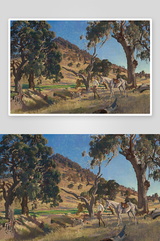 唯美欧式风景画油画装饰画-众图网