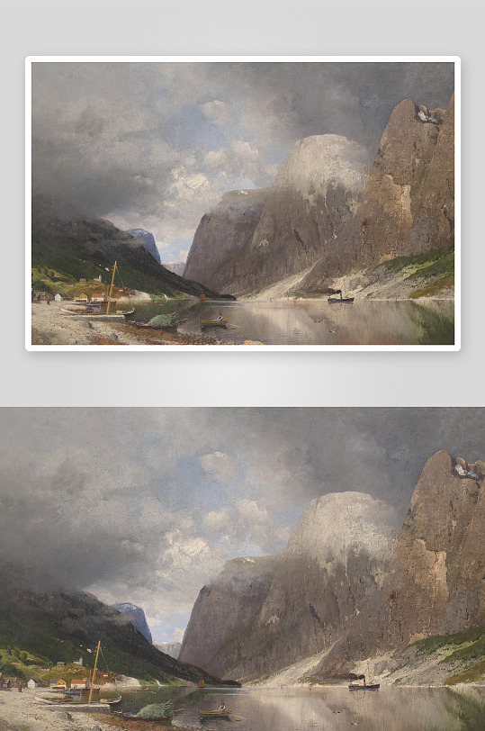 唯美欧式风景画油画装饰画-众图网