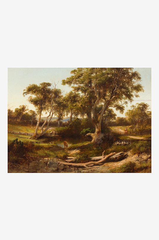 唯美高清欧式风景画油画装饰画-众图网