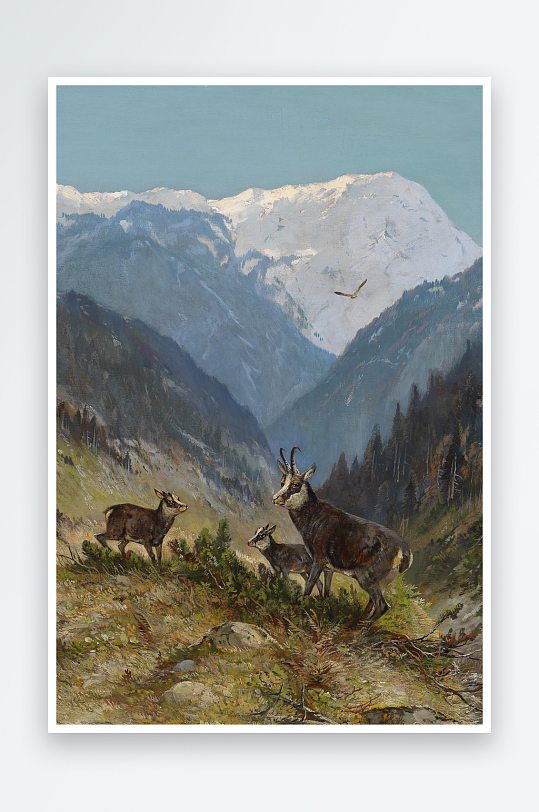 唯美高清欧式风景画油画装饰画-众图网