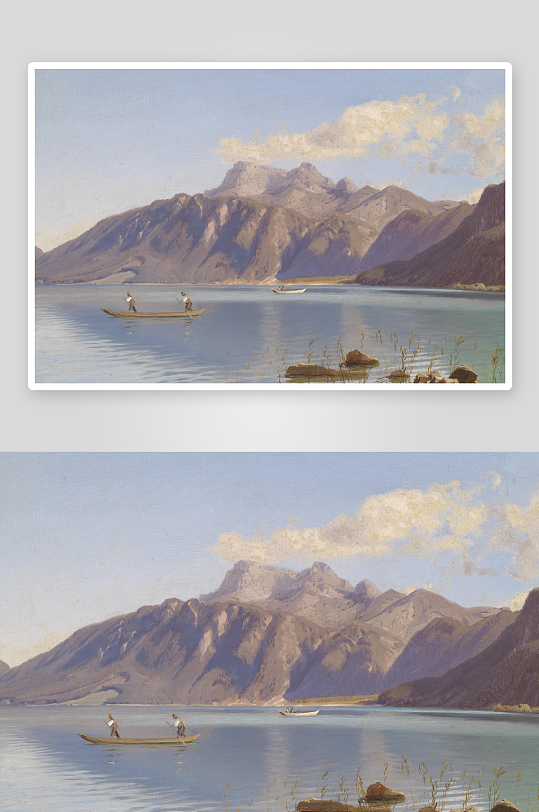 唯美欧式风景画油画装饰画-众图网