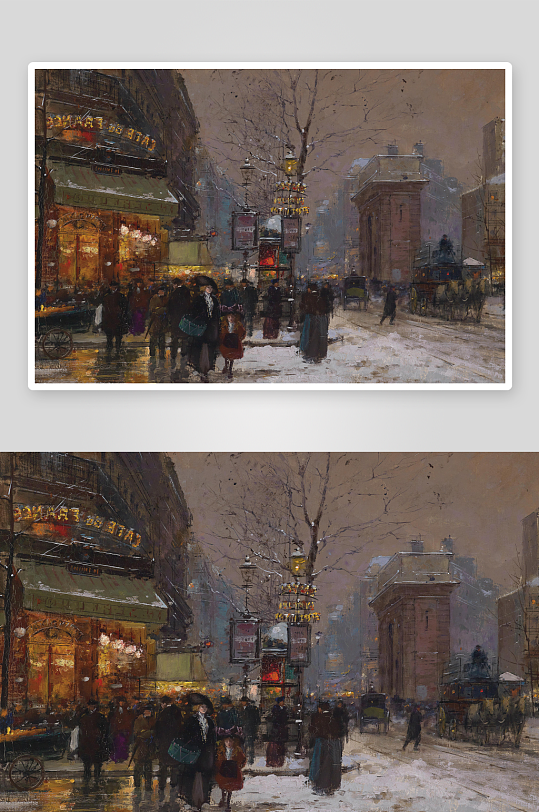 唯美欧式风景画油画装饰画-众图网