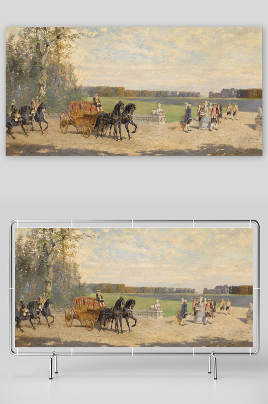 唯美欧式风景画油画装饰画-众图网