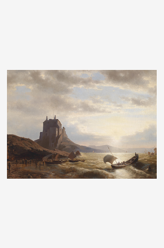 欧式风景画油画装饰画-众图网