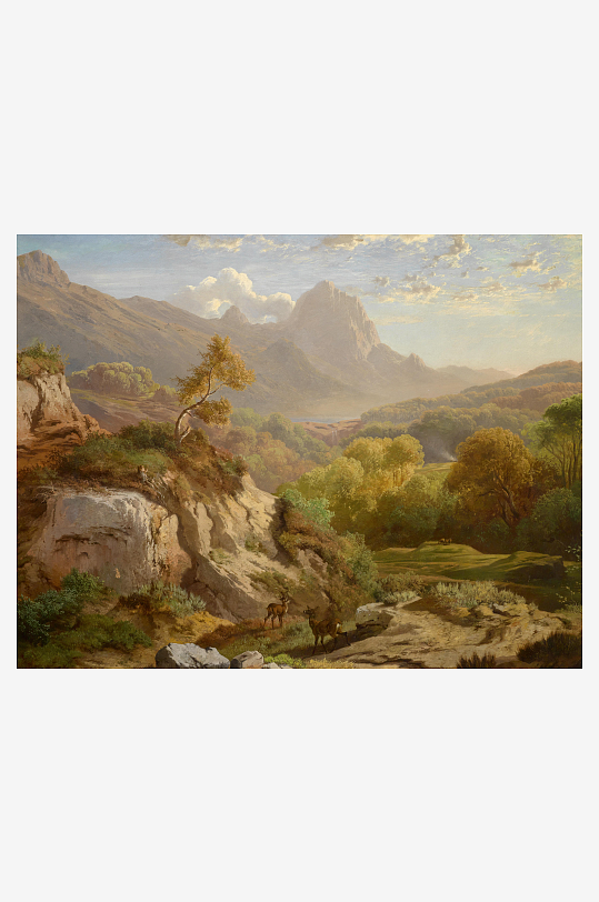 欧式风景画油画装饰画-众图网