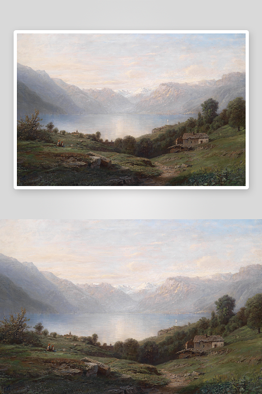 欧式风景画油画装饰画-众图网
