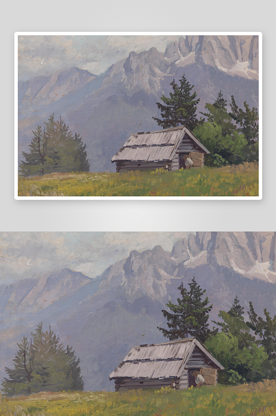 欧式风景画油画装饰画-众图网