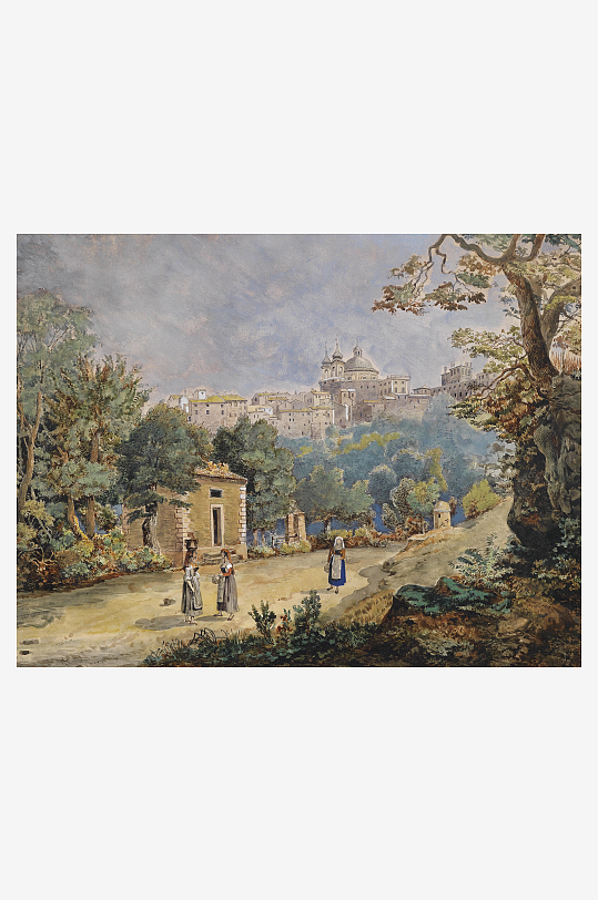 欧式风景画油画装饰画挂画-众图网