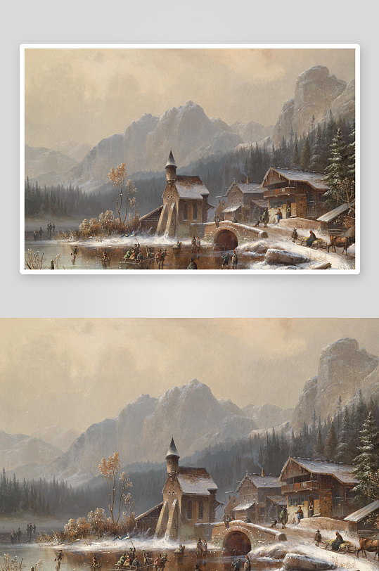 欧式风景画油画装饰画挂画-众图网