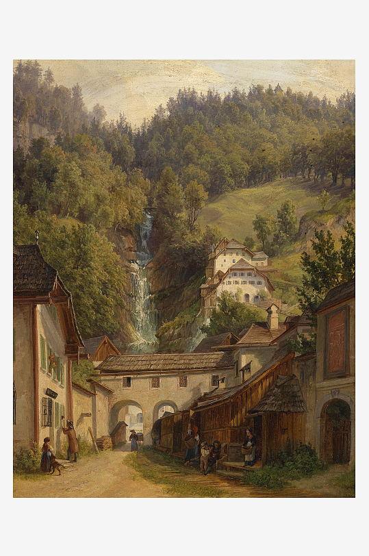 欧式风景画油画装饰画挂画-众图网