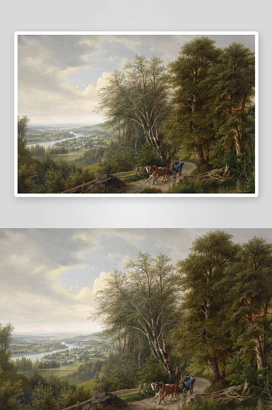 美丽欧式风景画油画装饰画-众图网