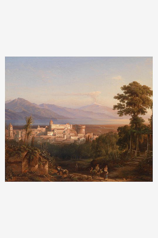 美丽欧式风景画油画装饰画-众图网