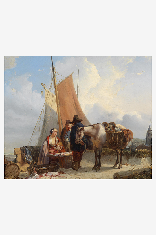 美丽欧式风景画油画装饰画-众图网