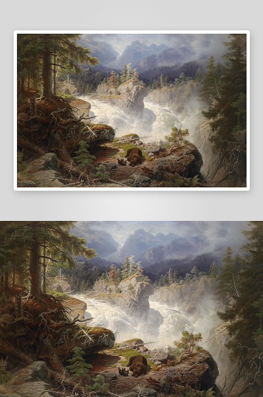 美丽欧式风景画油画装饰画-众图网