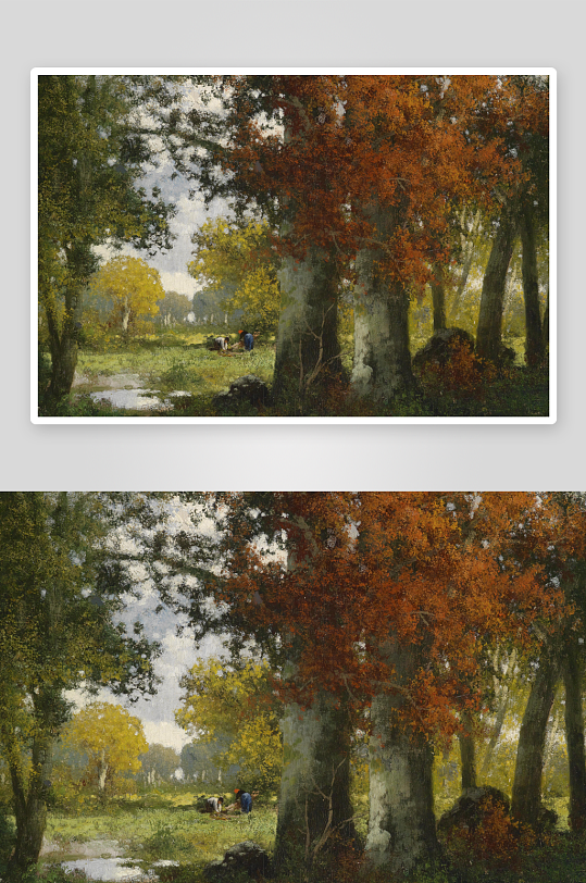 美丽欧式风景画油画装饰画-众图网