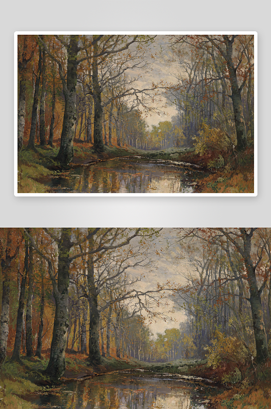 美丽欧式风景画油画装饰画-众图网