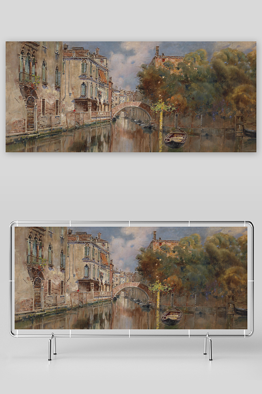 美丽欧式风景画油画装饰画-众图网