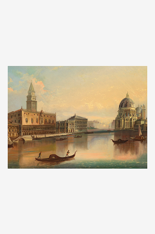 美丽欧式风景画油画装饰画-众图网