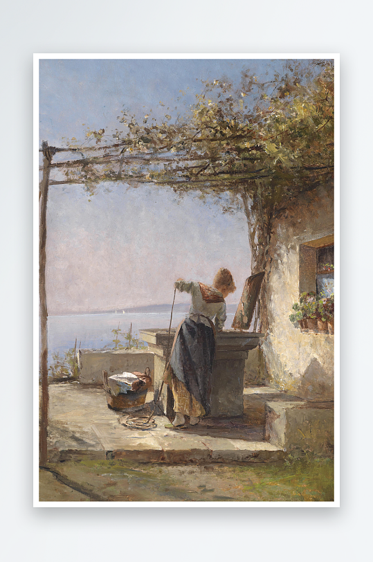 欧式风景画油画装饰画-众图网