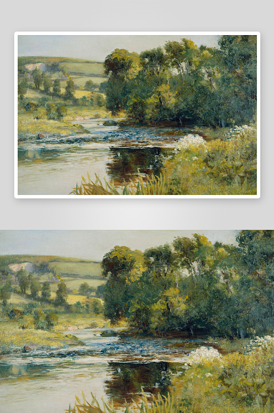 欧式风景画油画装饰画-众图网