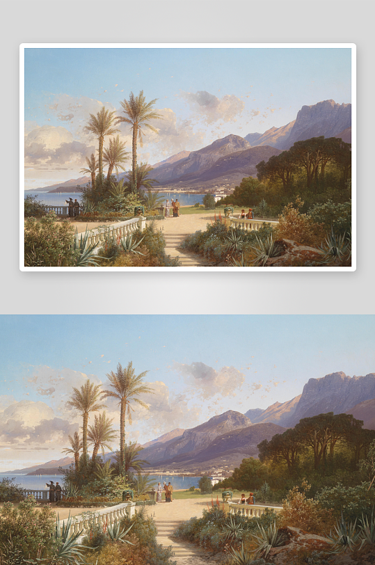 欧式风景画油画装饰画-众图网