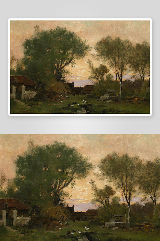 高清欧式风景画油画装饰画-众图网