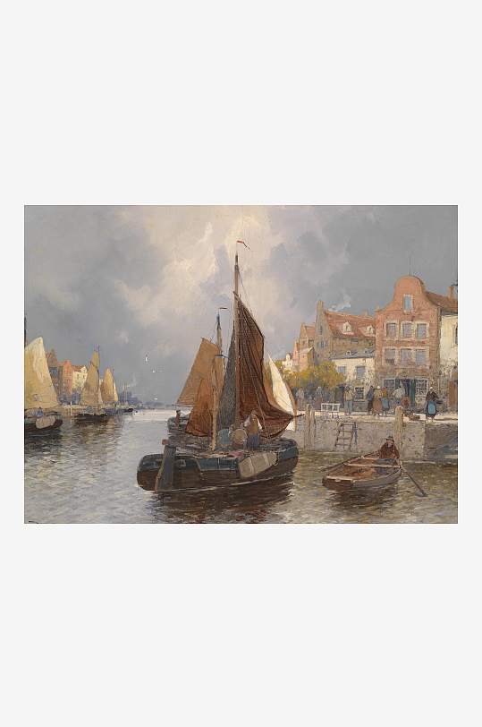 高清欧式风景画油画装饰画-众图网