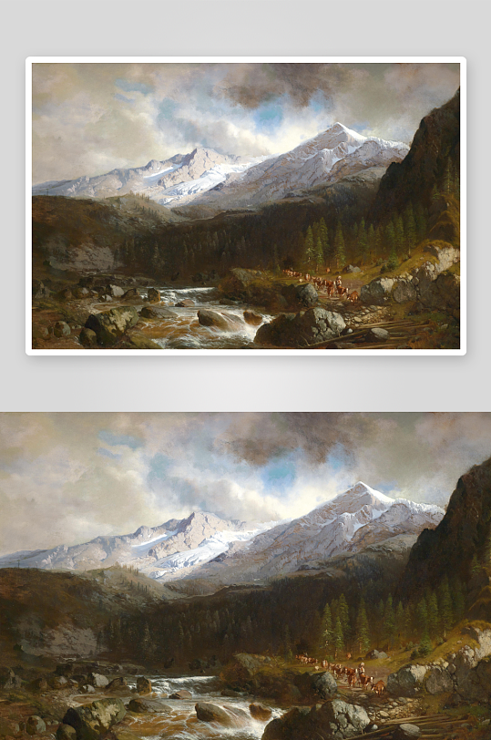 高清欧式风景画油画装饰画-众图网
