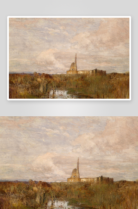 高清欧式风景画油画装饰画-众图网