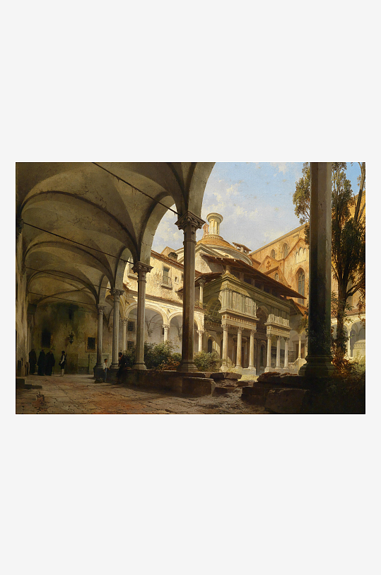 高清欧式风景画油画装饰画-众图网