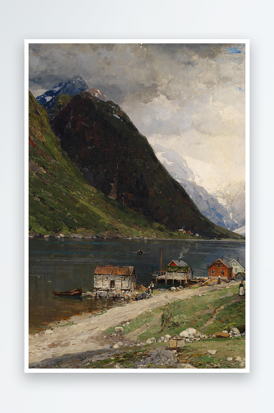 高清欧式风景画油画装饰画-众图网