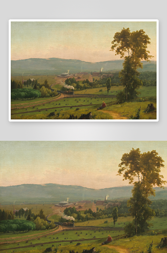 高清欧式风景画油画装饰画-众图网