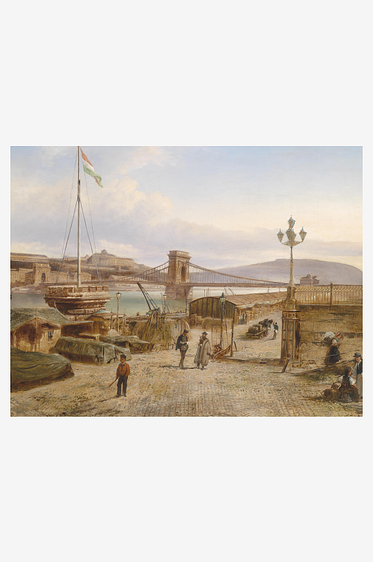 美丽欧式风景画油画装饰画-众图网