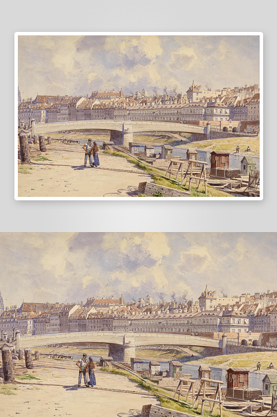 美丽欧式风景画油画装饰画-众图网