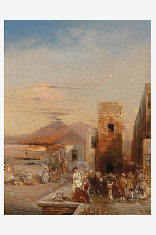 美丽欧式风景画油画装饰画-众图网