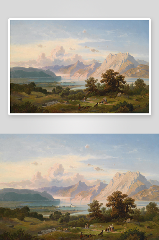 高清欧式风景画油画装饰画-众图网