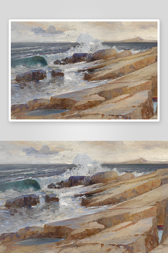 高清欧式风景画油画装饰画-众图网