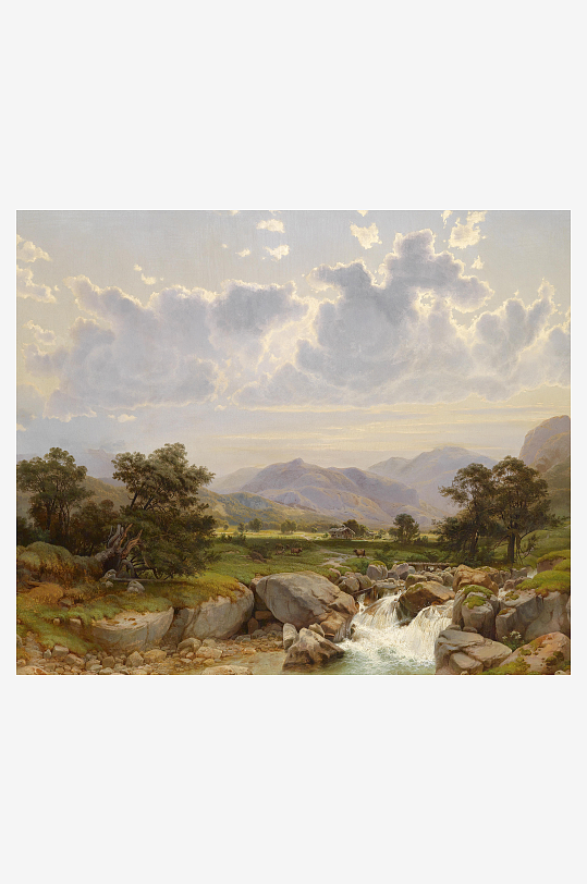 高清欧式风景画油画装饰画-众图网