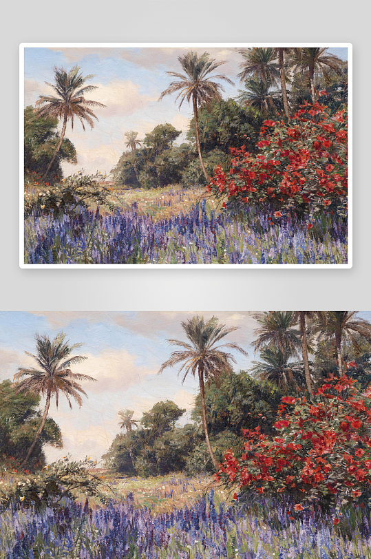 高清欧式风景画油画装饰画-众图网