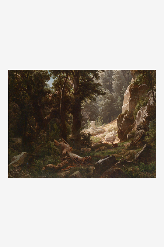 欧式风景画油画装饰画-众图网