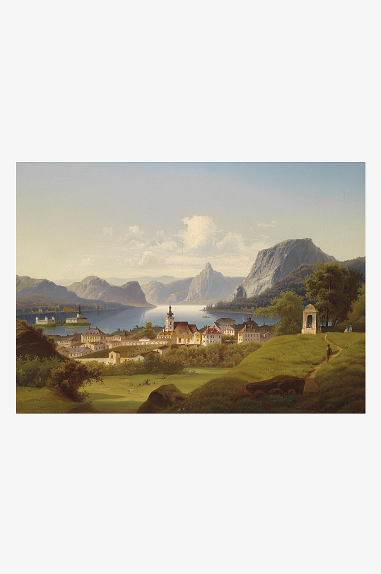 欧式风景画油画装饰画-众图网