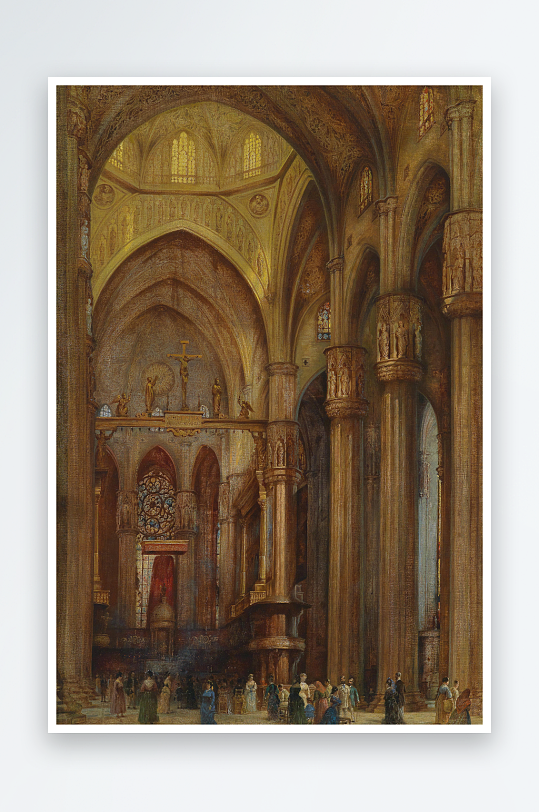 欧式风景画油画装饰画-众图网