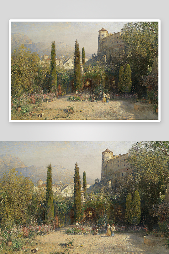 欧式风景画油画装饰画-众图网