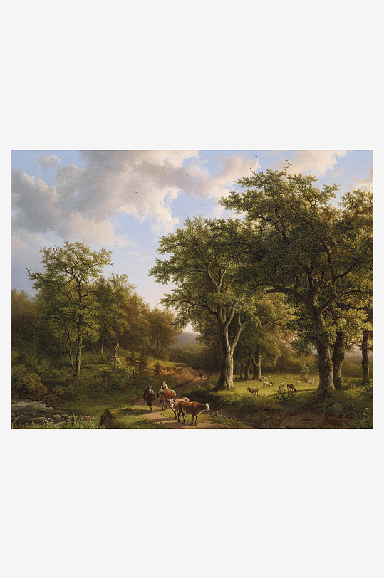 欧式风景画油画装饰画-众图网