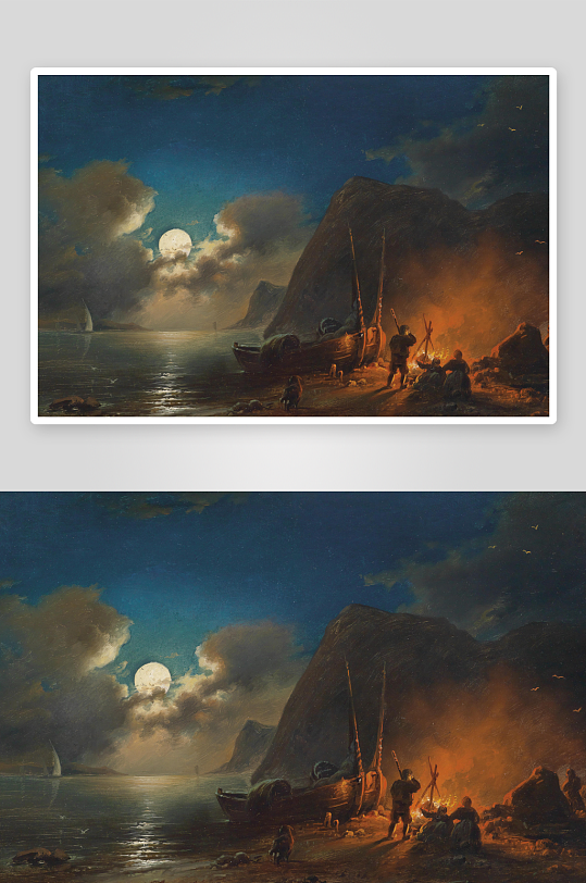 唯美欧式风景画油画装饰画-众图网