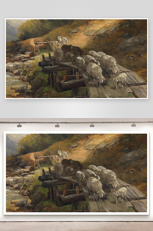 唯美欧式风景画油画装饰画-众图网