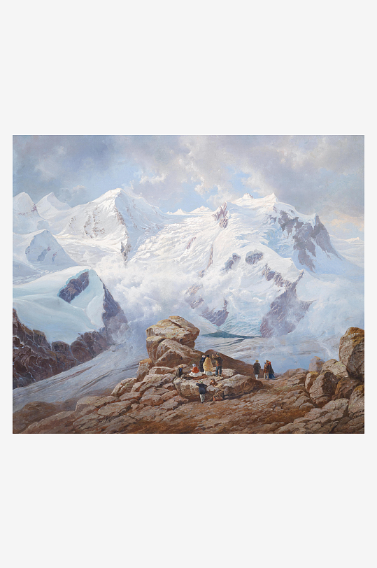 唯美欧式风景画油画装饰画-众图网