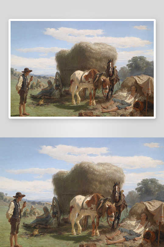 唯美欧式风景画油画装饰画-众图网