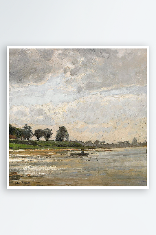 唯美欧式风景画油画装饰画-众图网